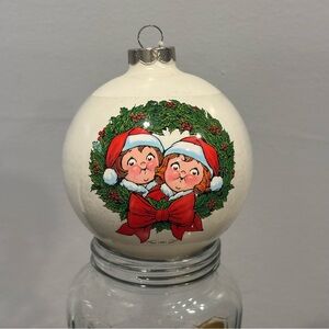 Vintage Campbells soup kids Christmas ornament 1981 wreath holiday